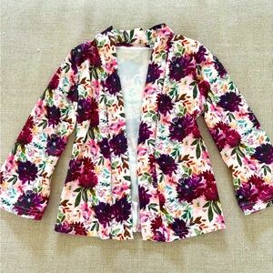 Purple and Pink Floral Girls Jacket